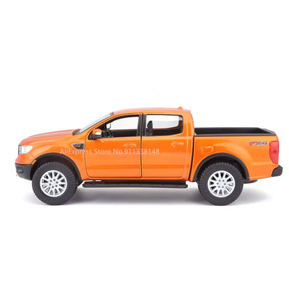 1:27 Ford Ranger Orange Super Duty Car Model Die-Casting Static Precision Model Collection Gift Toy Tide Play