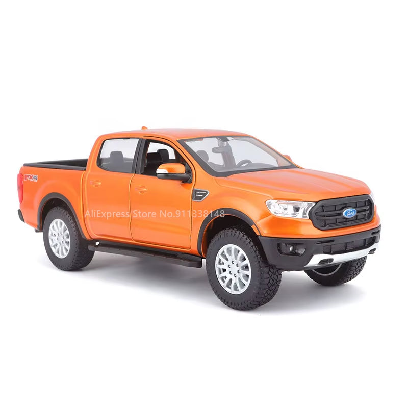 1:27 Ford Ranger Orange Super Duty Car Model Die-Casting Static Precision Model Collection Gift Toy Tide Play