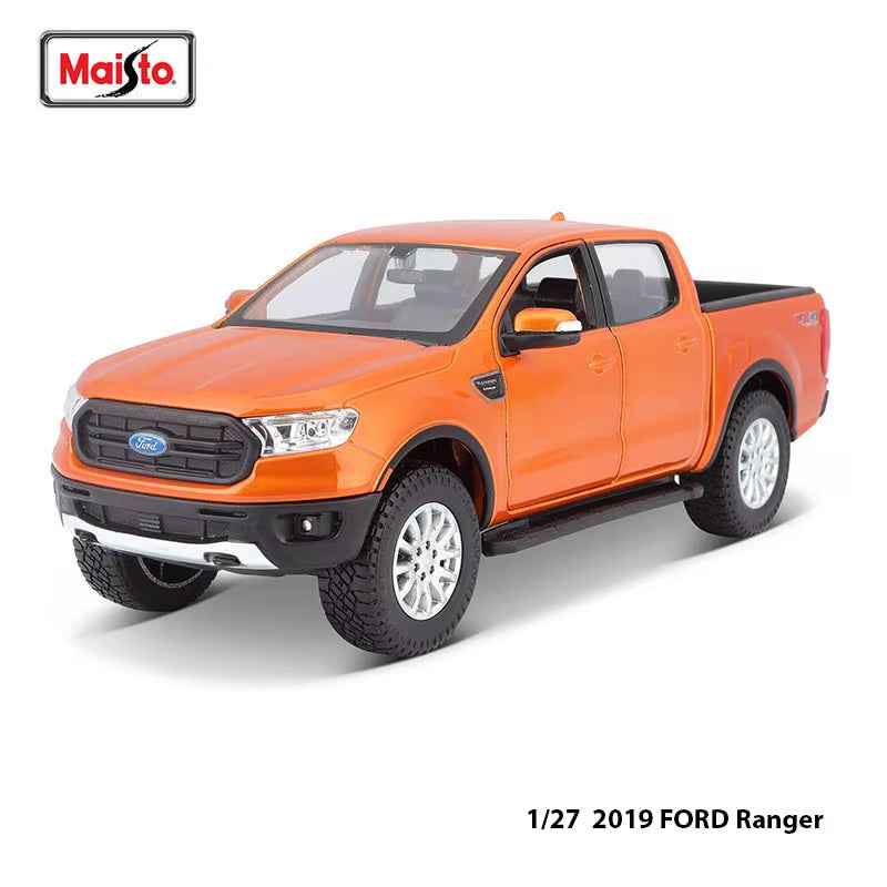 1:27 Ford Ranger Orange Super Duty Car Model Die-Casting Static Precision Model Collection Gift Toy Tide Play