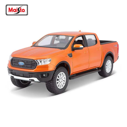 1:27 Ford Ranger Orange Super Duty Car Model Die-Casting Static Precision Model Collection Gift Toy Tide Play